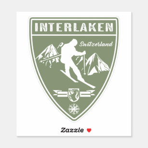 Ski Interlaken Switzerland Sticker
