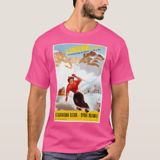 Ski Italy Vintage Limone Piemonte Italian Travel A T-Shirt