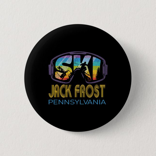 Ski Jack Frost Pennsylvania Skiing Vacation  Button (Front)