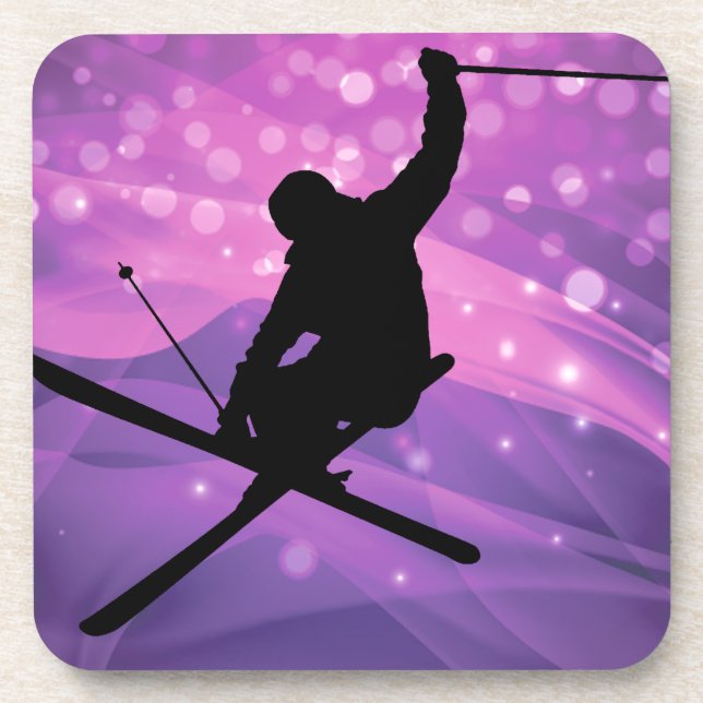 Ski Jump Beverage Coaster (Front)