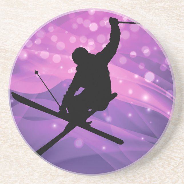 Ski Jump Drink Coaster (Front)