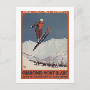 Ski Jump - PLM Olympic Promo Poster Postcard
