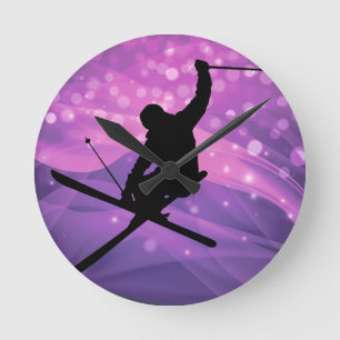 Ski Jump Round Clock