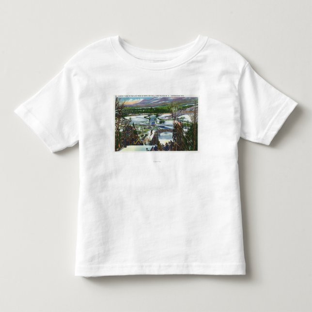 Ski Jumper Takes off from the Olympic Ski Hill Toddler T-shirt (Front)