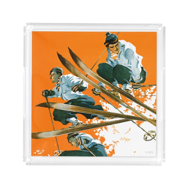 Ski Jumpers by Ski Weld Acrylic Tray (Front)