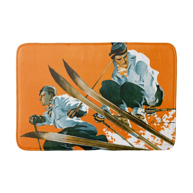 Ski Jumpers by Ski Weld Bathroom Mat (Front)