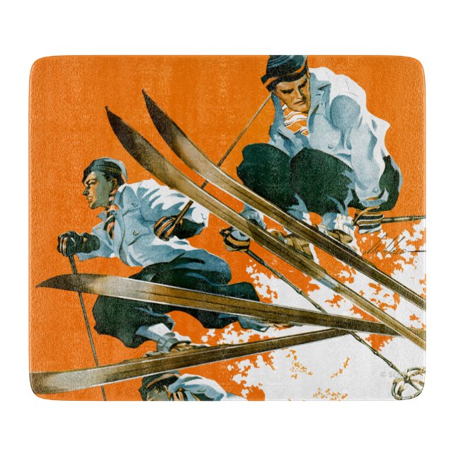 Ski Jumpers by Ski Weld Cutting Board (Front)
