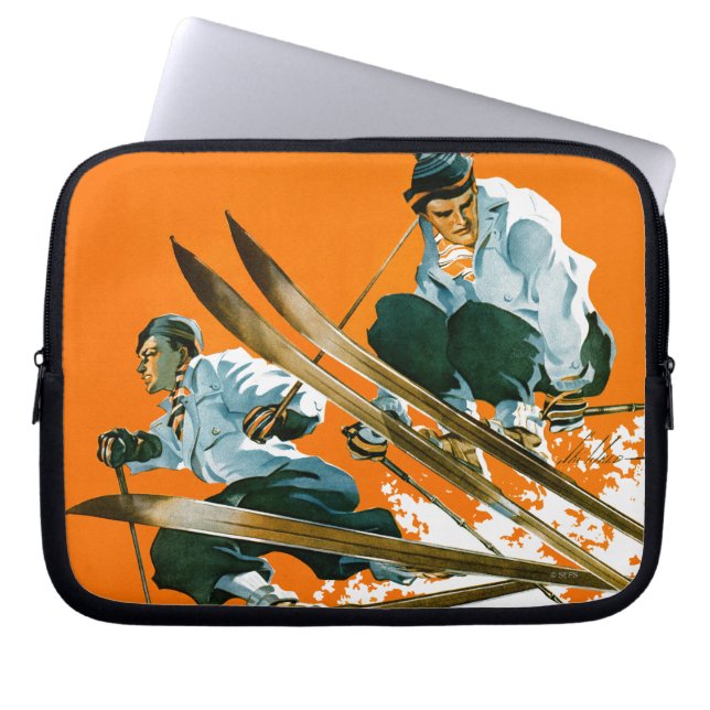 Ski Jumpers by Ski Weld Laptop Sleeve (Front)