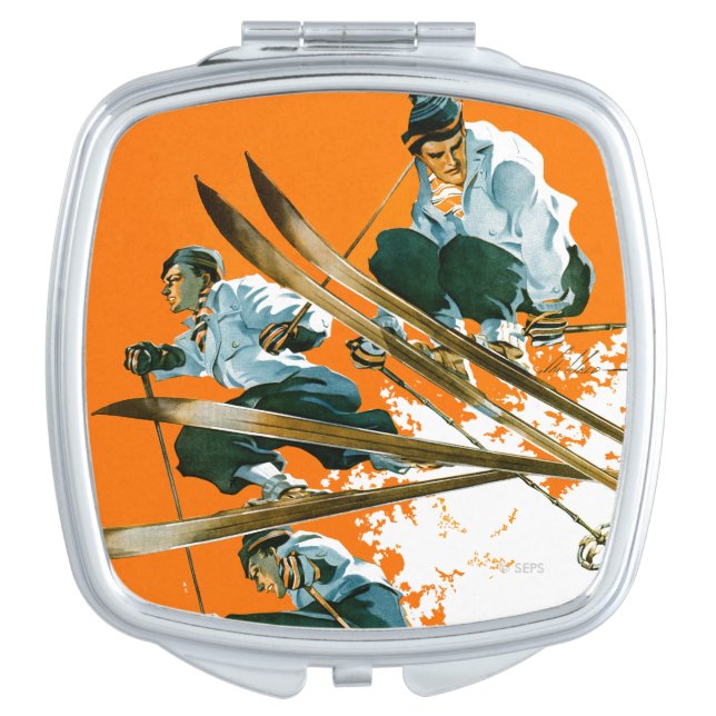 Ski Jumpers by Ski Weld Makeup Mirror (Front)