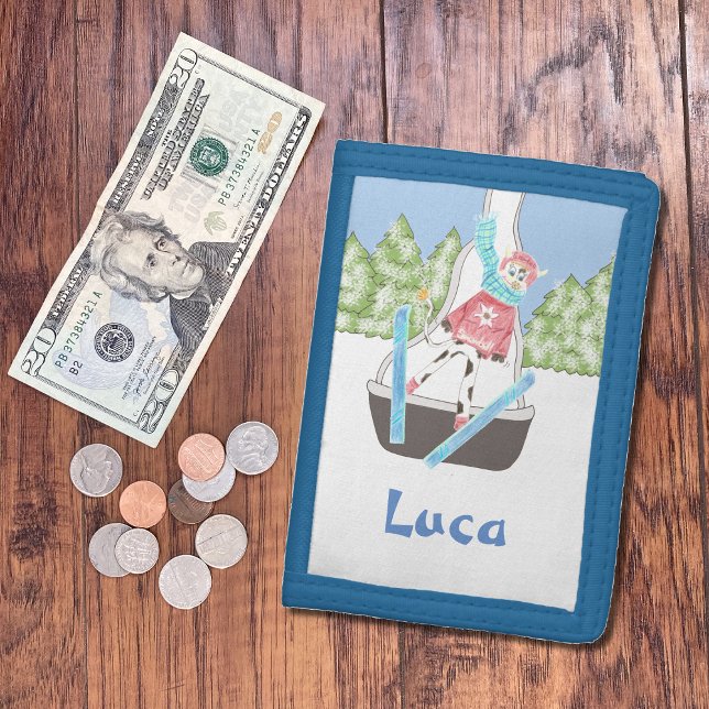 Ski Jumping Cow Kid Wallet (Creator Uploaded)