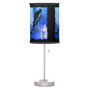 Ski Jumping in the Snow Table Lamp