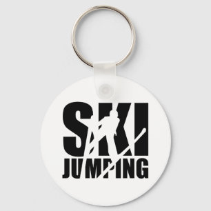 Ski jumping keychain