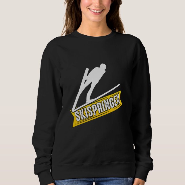 ski jumping ski flying competition winter sports s sweatshirt (Front)