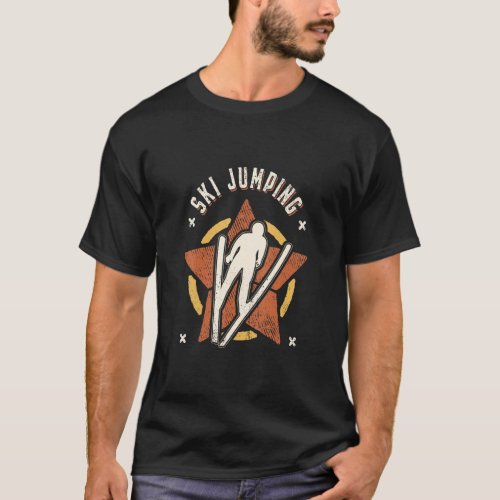 Ski Jumping Vintage Retro Classic Sport  T_Shirt