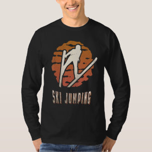 Ski Jumping Vintage Retro Classic Sunset Sport T-Shirt
