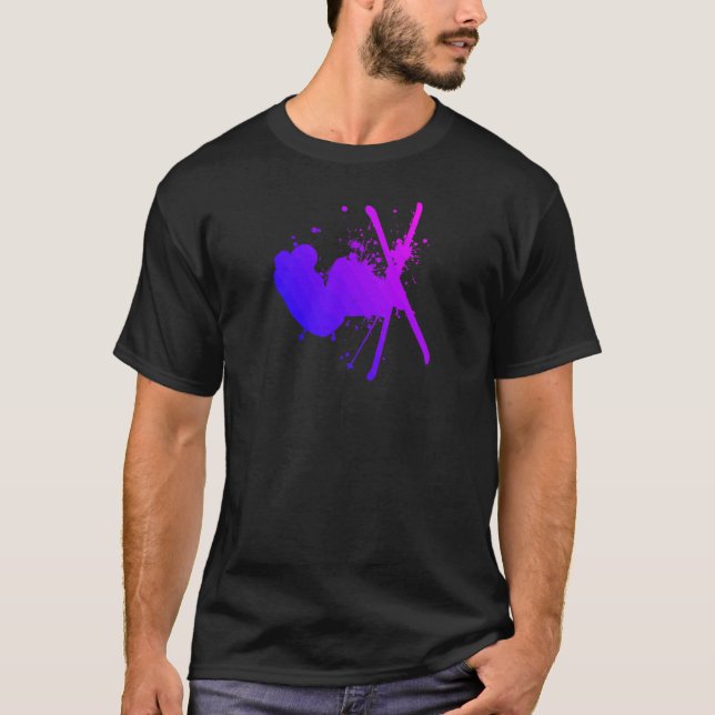 Ski Jumping Women's Freestyle Ski Men's Slopestyle T-Shirt (Front)