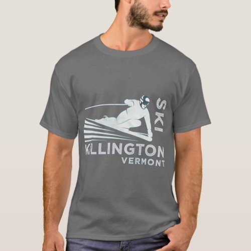 Ski Killington Vermont   Vintage Snow Ski T_Shirt