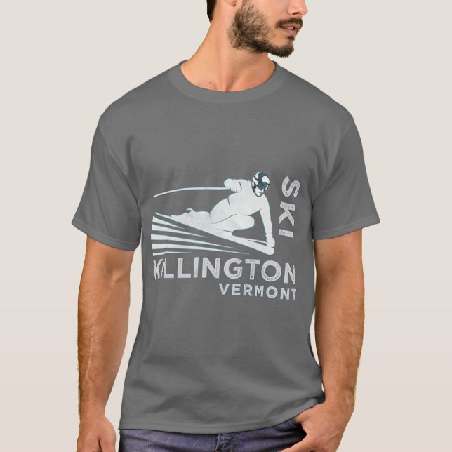 Ski Killington Vermont   Vintage Snow Ski T-Shirt (Front)