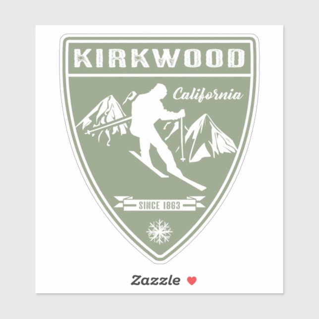 Ski Kirkwood California Sticker (Sheet)
