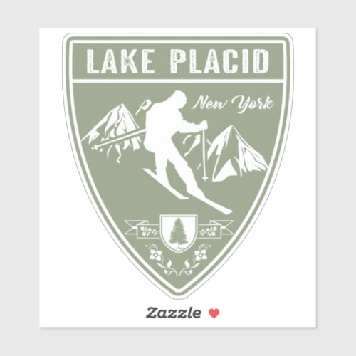 Ski Lake Placid New York Sticker