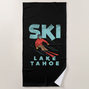 Ski Lake Tahoe Beach Towel