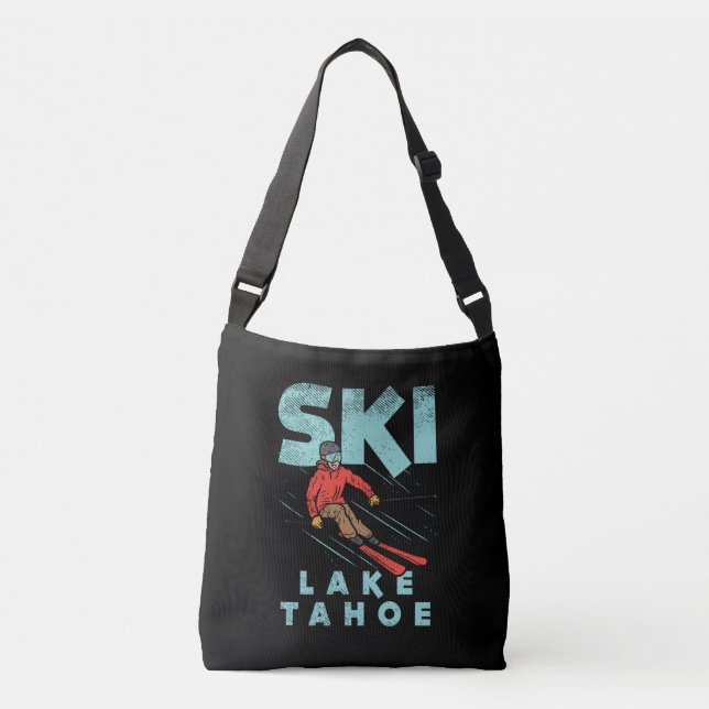 Ski Lake Tahoe Crossbody Bag (Front)