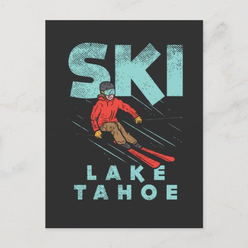 Ski Lake Tahoe  Postcard