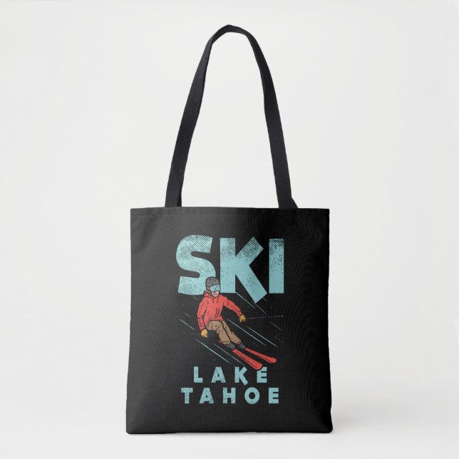 Ski Lake Tahoe Tote Bag (Front)