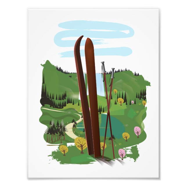 Ski landscape photo print (Front)