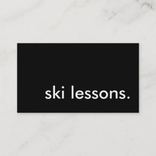 ski lessons. business card