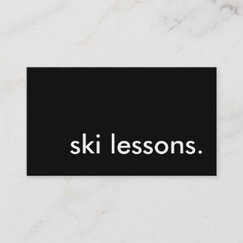 Ski Lessons. Business Card by asyrum at Zazzle