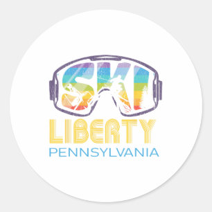 Ski Liberty Pennsylvania Skiing Vacation  Classic Round Sticker
