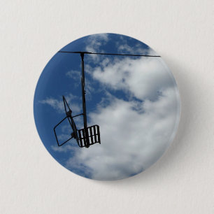 Ski Lift and Sky Pinback Button