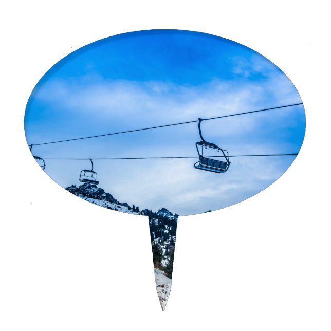 Ski Lift Cake Topper (Front)