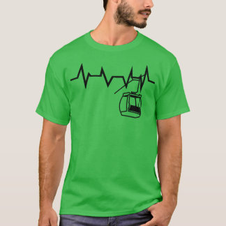 Ski Lift Heartbeat Skier 1 T-Shirt