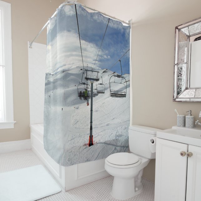 Ski Lift Shower Curtain (In Situ)