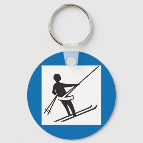 Ski Lift Sign Keychain