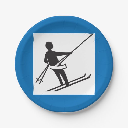 Ski Lift Sign Paper Plates