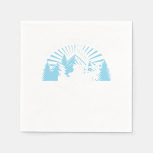 Ski Lift Skier Skiing Mountains Winter Sports Gift Napkins