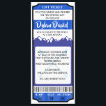 SKI LIFT TICKET Bar Bat Mitzvah Invitation<br><div class="desc">email me requests at marlalove@hotmail.com</div>
