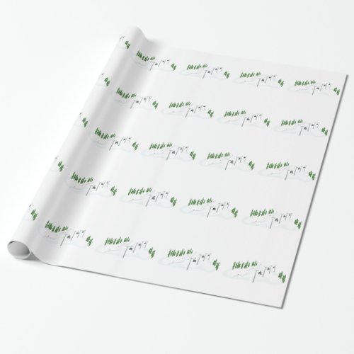 Ski Lift Wrapping Paper