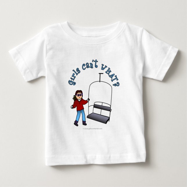 Ski Liftie Girl Baby T-Shirt (Front)
