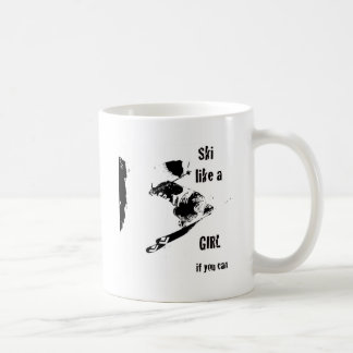 ski like a girl coffee mug