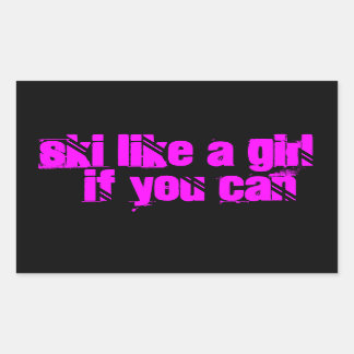 ski like a girl sticker