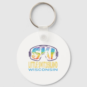 Ski Little Switzerland Wisconsin Skiing Vacation Keychain