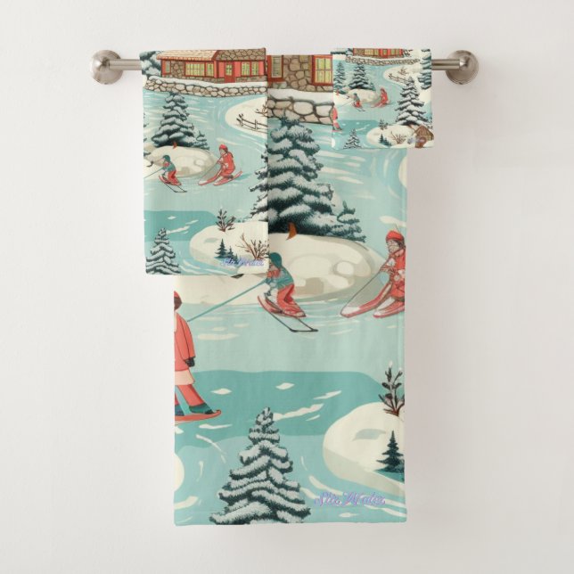 ski lodge bath Towels set (Insitu)