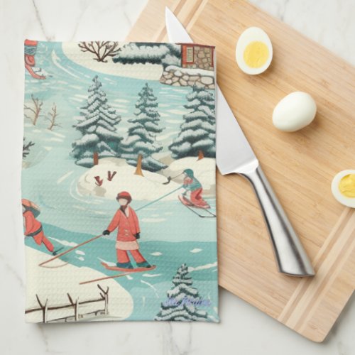 ski lodge kitchen towel