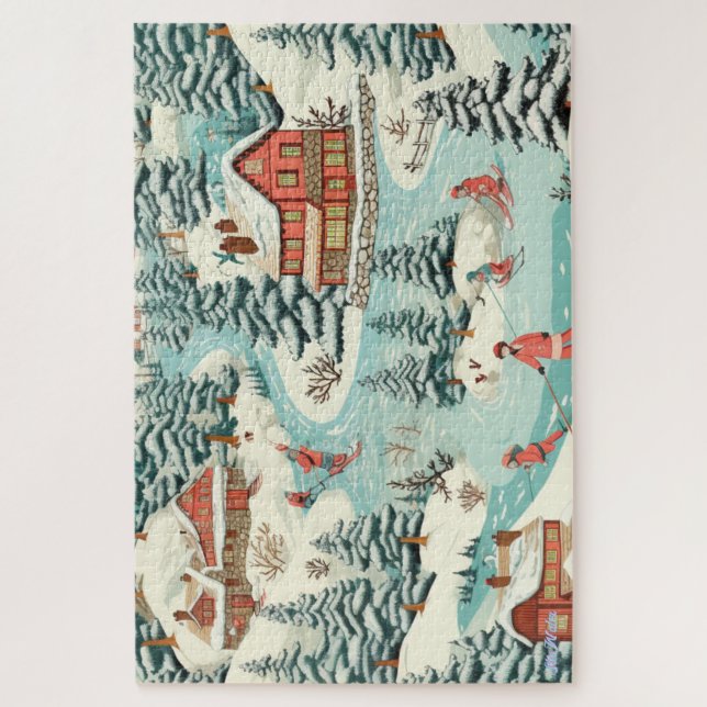 ski lodge snow mountain 1014 pcs Puzzle (Vertical)