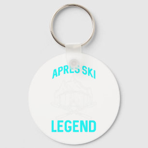 Ski Lover Funny Skier Apres Ski Legend Winter Skii Keychain