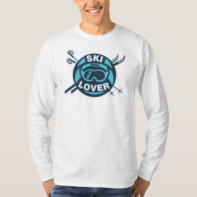 Ski Lover Winter Snow Mountains Sports T-Shirt (Front)